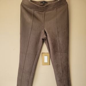 Brown Faux Suede Pants